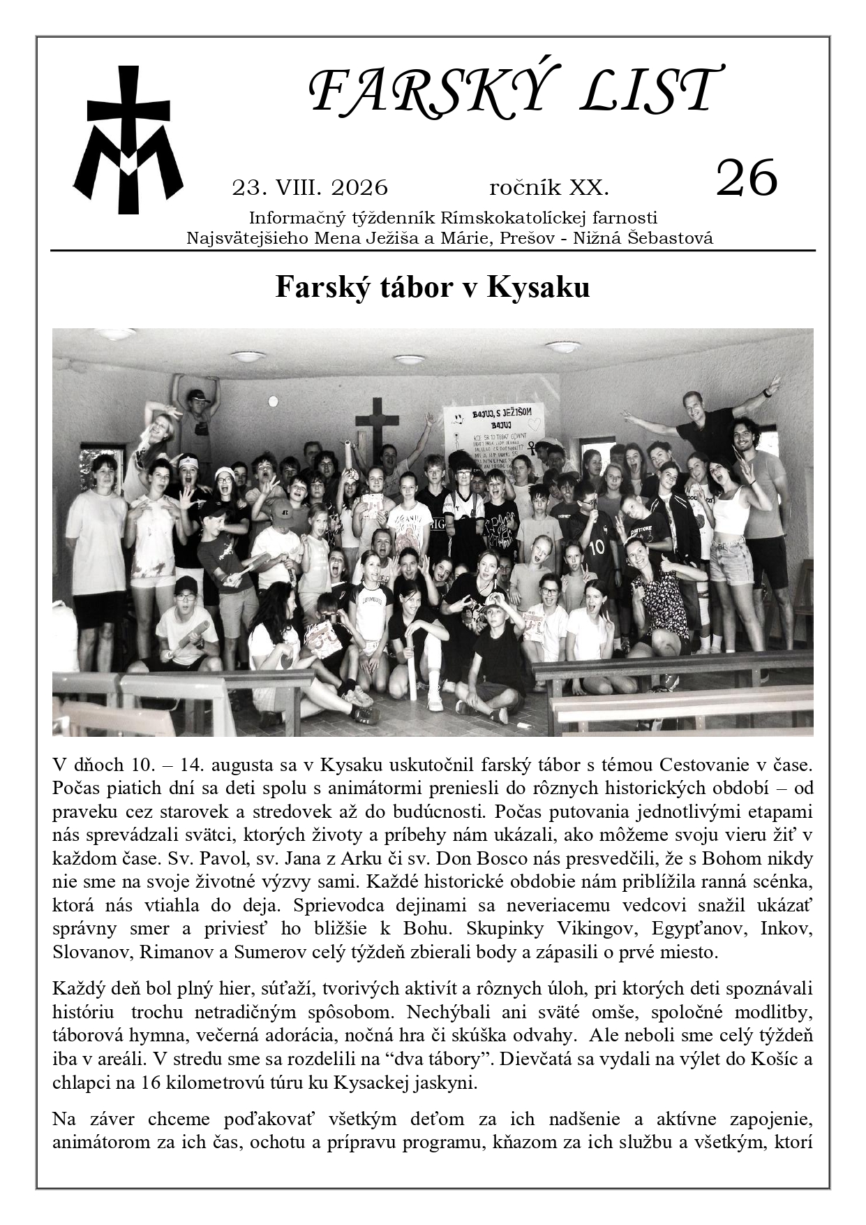 Farský list č. 27 – 23.8.2026