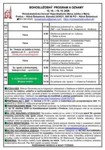 Bohoslužby 12. 10. – 18. 10. 2026